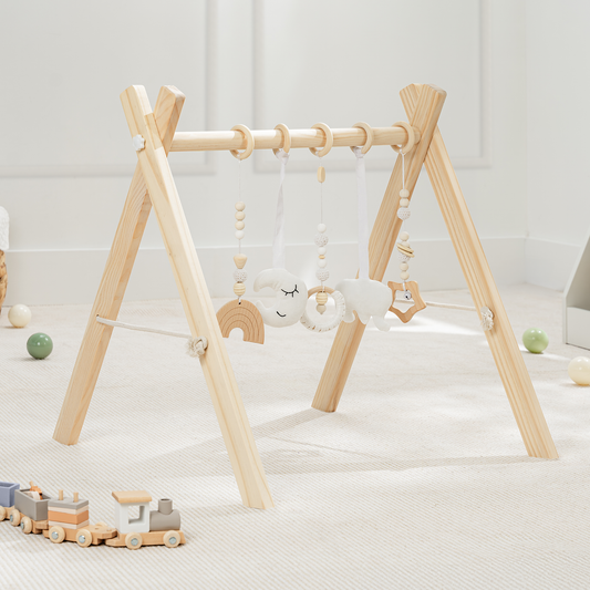 Baby Play Gym by Comfy Cubs in Natural Wood