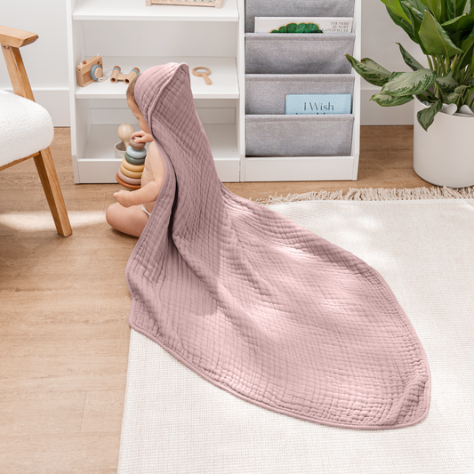 Baby Hooded Towels by Comfy Cubs - Mauve