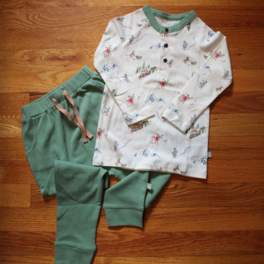 lounge pants | basil green