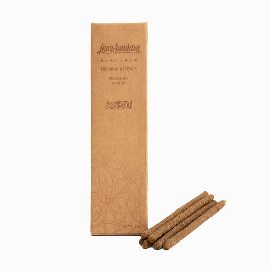Myrrh Hand Rolled Incense Sticks from 100% Wild Peruvian Myrrh