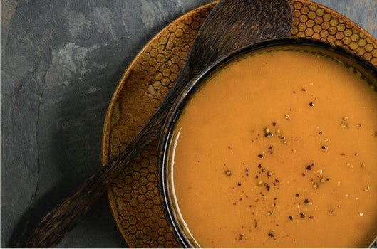 Creamy Kabocha & Red Lentil Soup