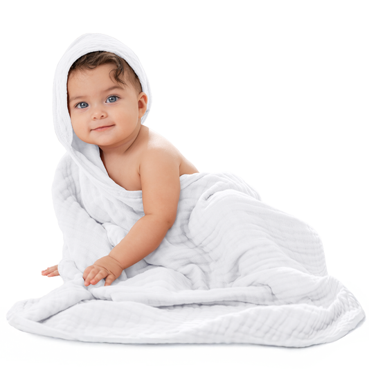 Baby Hooded Towels by Comfy Cubs - White