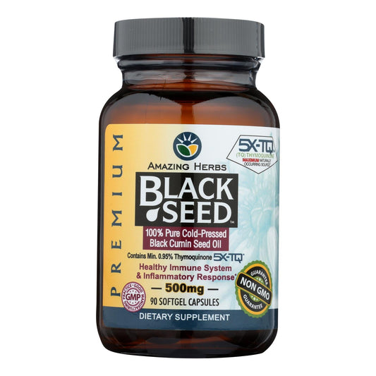 Amazing Herbs Black Seed Oil - 90 Softgels