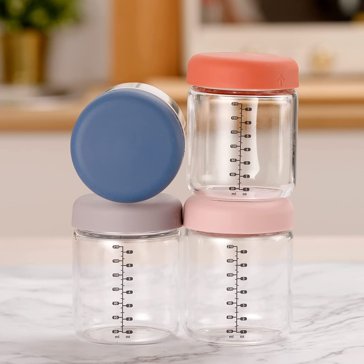 Haakaa Sealed Glass Storage Jar Set