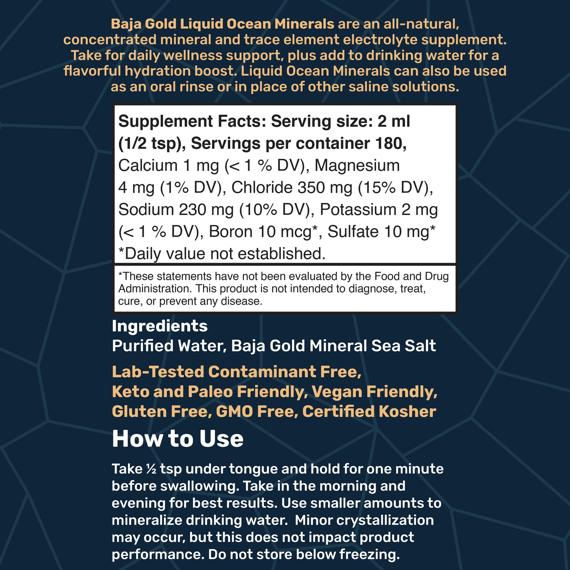 Baja Gold Liquid Ocean Minerals