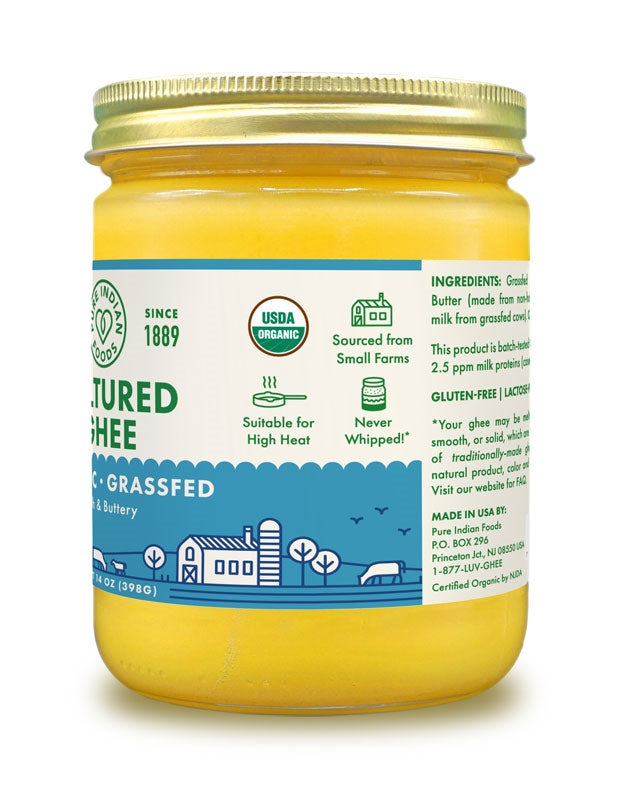 Cultured Ghee, Grassfed & Certified Organic - 14 oz