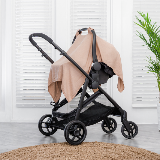 Baby Car Seat Cover by Comfy Cubs - Blush