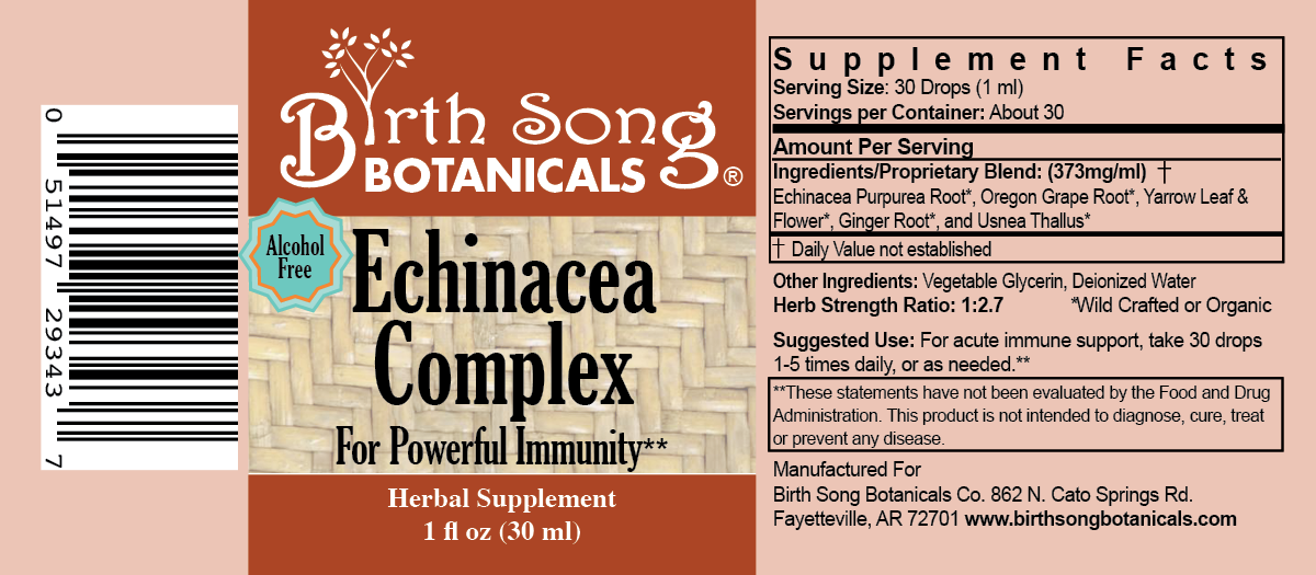 Echinacea Complex Herbal Tincture, Liquid Echinacea Root Extract for Immune System Support* 1 oz.