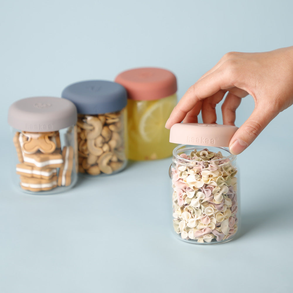 Haakaa Sealed Glass Storage Jar Set