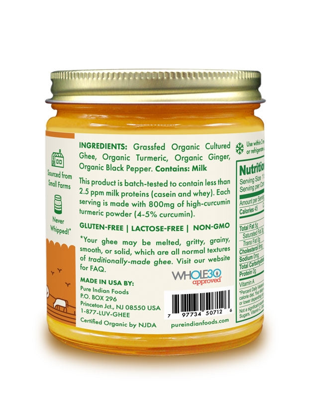 Turmeric Superghee™, Grassfed & Certified Organic - 7.5 oz