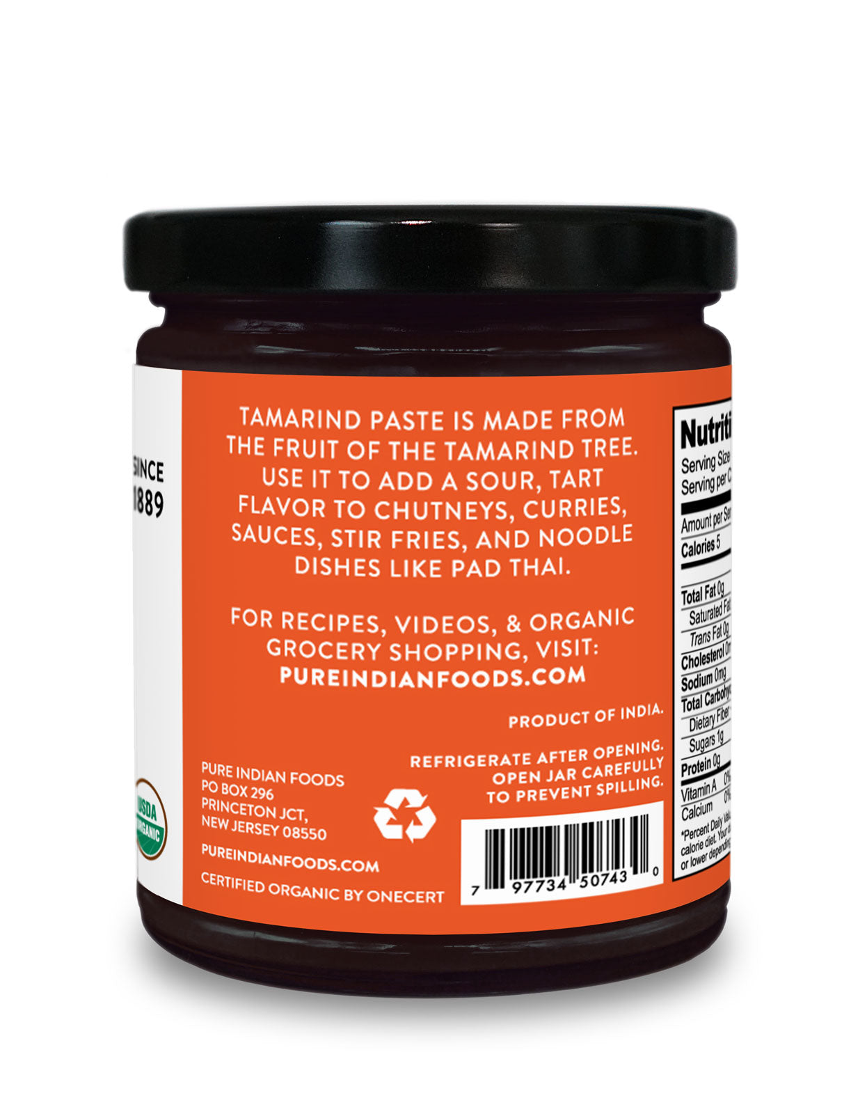 Tamarind Paste, Certified Organic - 11 oz