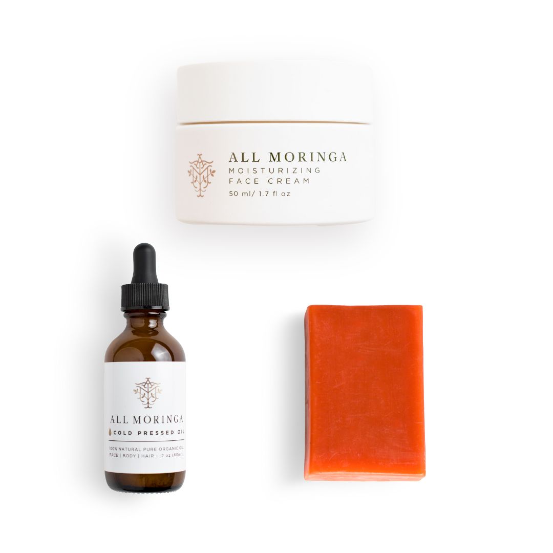 Moringa Radiance Skin Care Kit | All Natural Nourishment for All Skin Types | Daily Routine