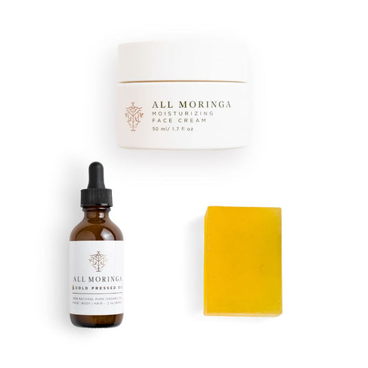 Moringa Radiance Skin Care Kit | All Natural Nourishment for All Skin Types | Daily Routine