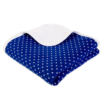 Dark blue with white dots