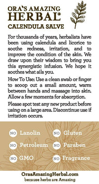 Calendula Salve, Coconut Free Draw Salve with Licorice Root
