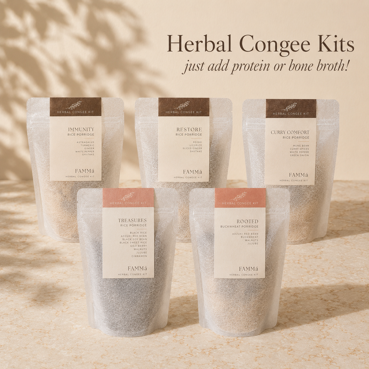 Herbal Congee (Rice Porridge) Kits