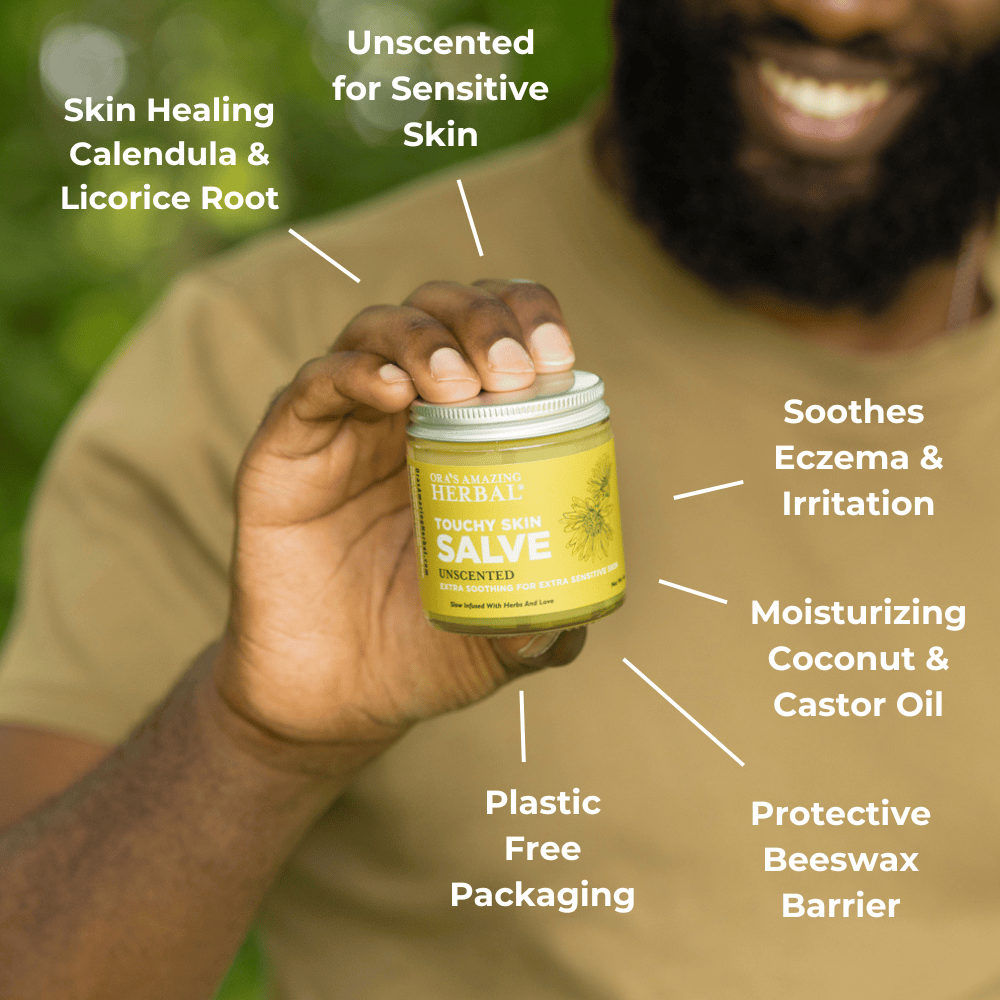 Touchy Skin Salve, Eczema Cream Ointment for Sensitive Skin